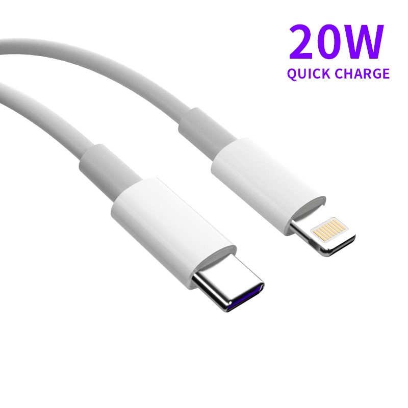 Mobile Phone Data Cable 1m 3FT 18W 20W Pd Fast Charger iPhone Lightning Cable USB Type C to Lightning Cable for iPhone 12 PRO Max