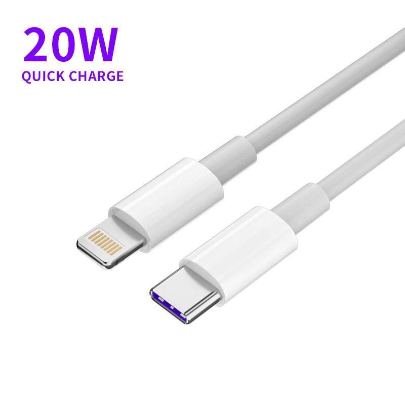 Mobile Phone Data Cable 1m 3FT 18W 20W Pd Fast Charger iPhone Lightning Cable USB Type C to Lightning Cable for iPhone 12 PRO Max