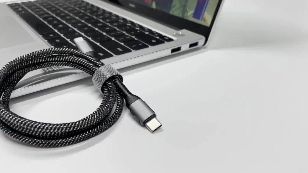 New Arrivals USB 2.0 20GB 100W Pd 5A USB C to USB C Nylon Braided Cable for MacBook Laptop for Game Console Cable