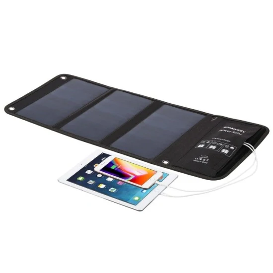 21W Sunpower Foldable USB Mobile Phone Power Bank Portable Solar Charger Bag Factory Original